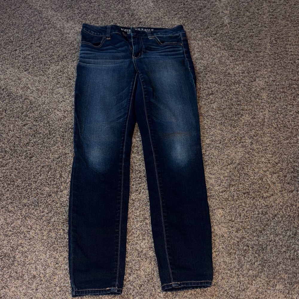 American eagle girls Dark high rise jegging- super stretch